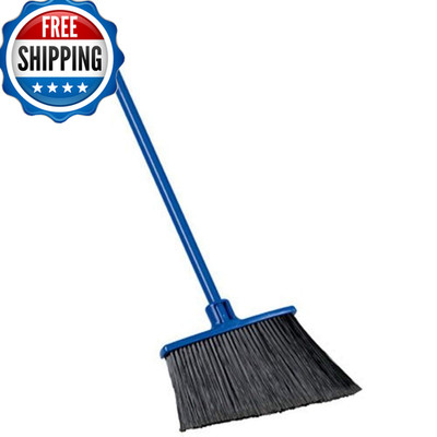 Quickie Extra-Reach Angle Broom Flagged Bristles Angle Broom For Garages