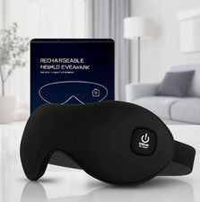 Heated Eye Mask, Cordless Dry Eye Mask Washable Warm Eye Compress Mask with Flax