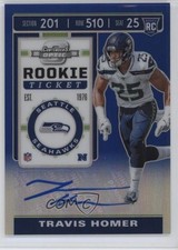 2019 Contenders Optic Rookie Ticket Blue Prizm 20/75 Travis Homer #181 Auto 5yd