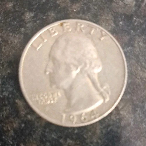 1964 Washington Quarter Silver 25C US Coin