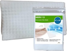 MERV 13 Filter Media, Cut to Fit, Washable Air Filter 24" x 96" x 1/16" 