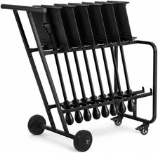 Music Stand Cart with Wheels, Portable Metal Music Rack Stand Dolly