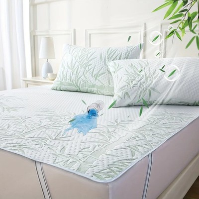 Bamboo Mattress Protector Hypoallergenic & Breathable Waterproof Mattress Cover