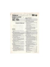 Roland Mt80S Manuale Di Istruzioni In Inglese