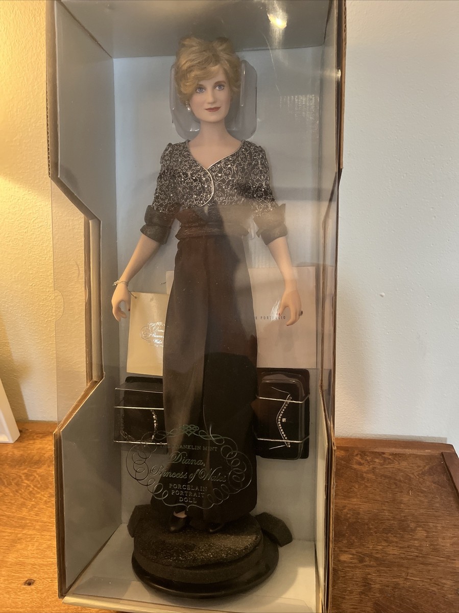 princess diana doll black dress Princess Diana's revenge dress standing doll found at Salvation Army