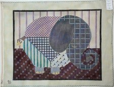 Hand-painted ELEPHANT Needlepoint Canvas 16 1/2" x 13 1/8" on 18-mesh mono