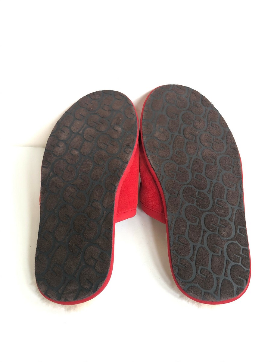 UGG SCUFF LOGO RED WHITE SLIP ON SLIPPER US 10 / EU 43 / UK  display picture 3