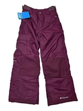 Columbia Youth Bugaboo II Small Snow Snowboard Pants Waterproof Purple Dahlia