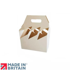 Cardboard wine bottle carrier 6 bottle carrier Ale & Wine cardboard box handle
