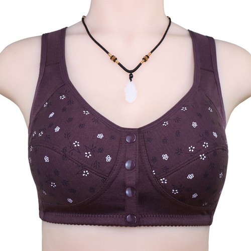 Push Up Bralette Full Cotton Women Underwear Wireless Bras Front Closure Bra - Picture 13 of 20