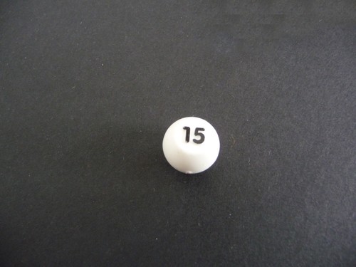 Spare Parts - CHAD VALLEY BINGO WHITE NUMBERED BALLS (No 1 to 45) - 0.5"/ 12.5mm - Picture 21 of 43