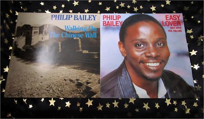 PHILIP BAILEY * 2 TOP Singles * WALKING ON THE CHINESE WALL + EASY LOVER