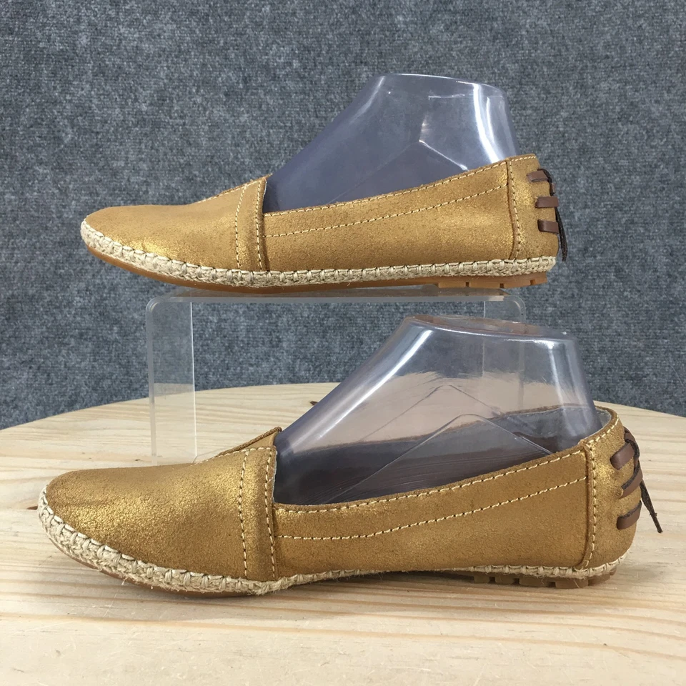 Hush Puppies 鞋女式 7.5 Espadrille 金色一脚蹬舒适休闲低帮 — 第 2/4 张图片