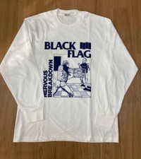 Nervous Breakdown Black Flag Band Long Sleeve T Shirt Full Size S-2XL