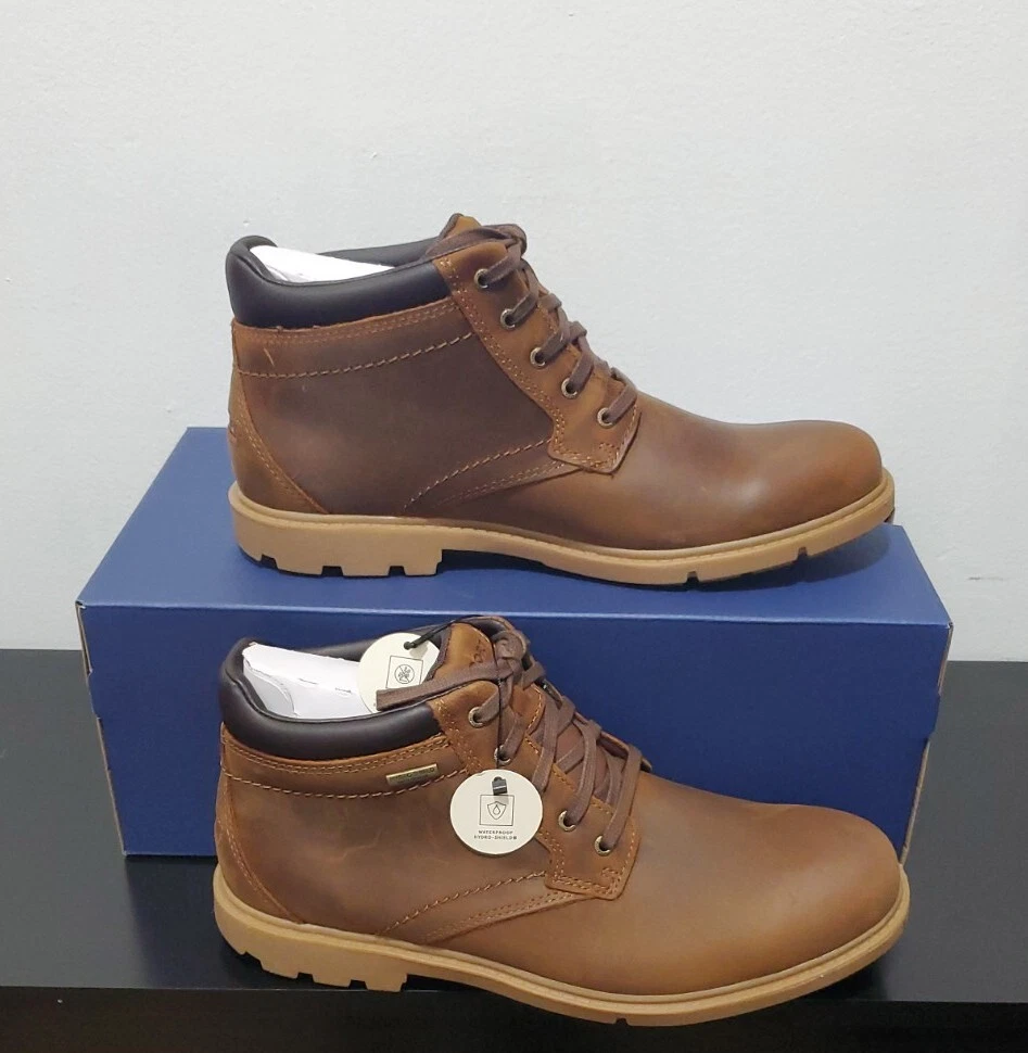Rockport Rugged Bucks Waterproof Ankle Boots V81619 Boston Tan