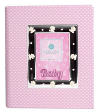 ALBUM CORNICE PORTAFOTO BIMBA ARGENTO ROSA DR309/2R