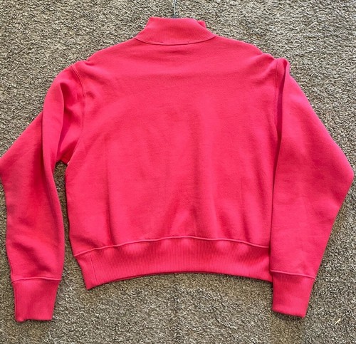 Polo Ralph Lauren Polo Sport Women’s Quarter Zip Pink Colorblock Sweatshirt Sz S - Picture 3 of 10