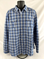 Mens Tommy Bahama Jeans Island Modern Fit Long Sleeve Button Up Shirt Sz XL Blue
