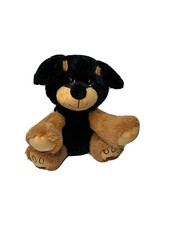 Hug Fun Puppy Dog 11" Plush Stuffed Animal Black Tan