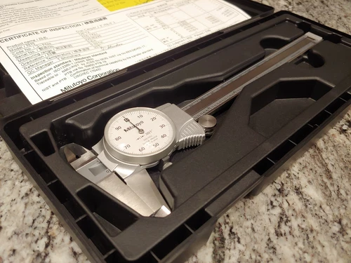 Mitutoyo 505-742J Dial Caliper, 0.1" per Rev, 0-6" Range, 0.001" Accuracy