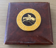 1980s 21st Mackeson Gold Cup Gold Plated Enamel Medal Horse Racing #94 Trophy