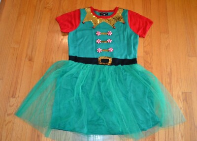 Women's Elf Dress with Tulle - 33 Degrees (Juniors') Green L