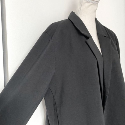 EILEEN FISHER BLACK ORGANIC COTTON BLEND OPEN PONTE CARDIGAN BLAZER - 2XL - Picture 4 of 9