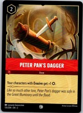 Disney Lorcana Peter Pan's Dagger Rise of the Floodborn Free Shipping