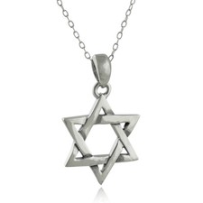 Jewish Star of David Pendant Necklace 925 Sterling Silver Faith Symbol Gift