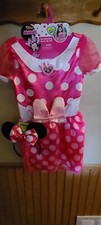 Disney Minnie Mouse Kids Dress Up Outfit With Headband Nwt