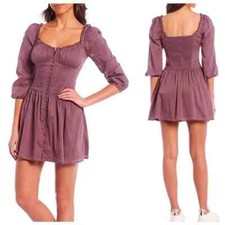 New w/Tags BDG Urban Outfitters Lydia 3/4 Sleeve Corsetry Mini Dress Small
