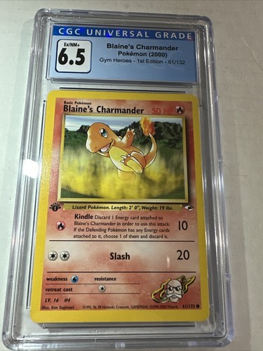 Blaine's Charmander (1st Edition) graded PSA 6.5 for sale on eBay
