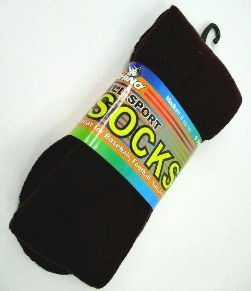 Rhino All Sport Sock Maroon MENS SIZE MED (8.5-10) Baseball, Soccer, Football - Image 2 of 4