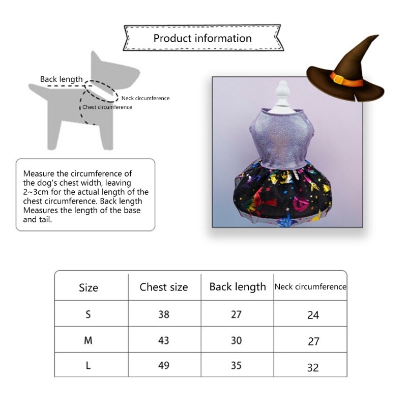 Pet Dog Party Dress Halloween Skirt Dog Dresses Cats Clothes Small Pet