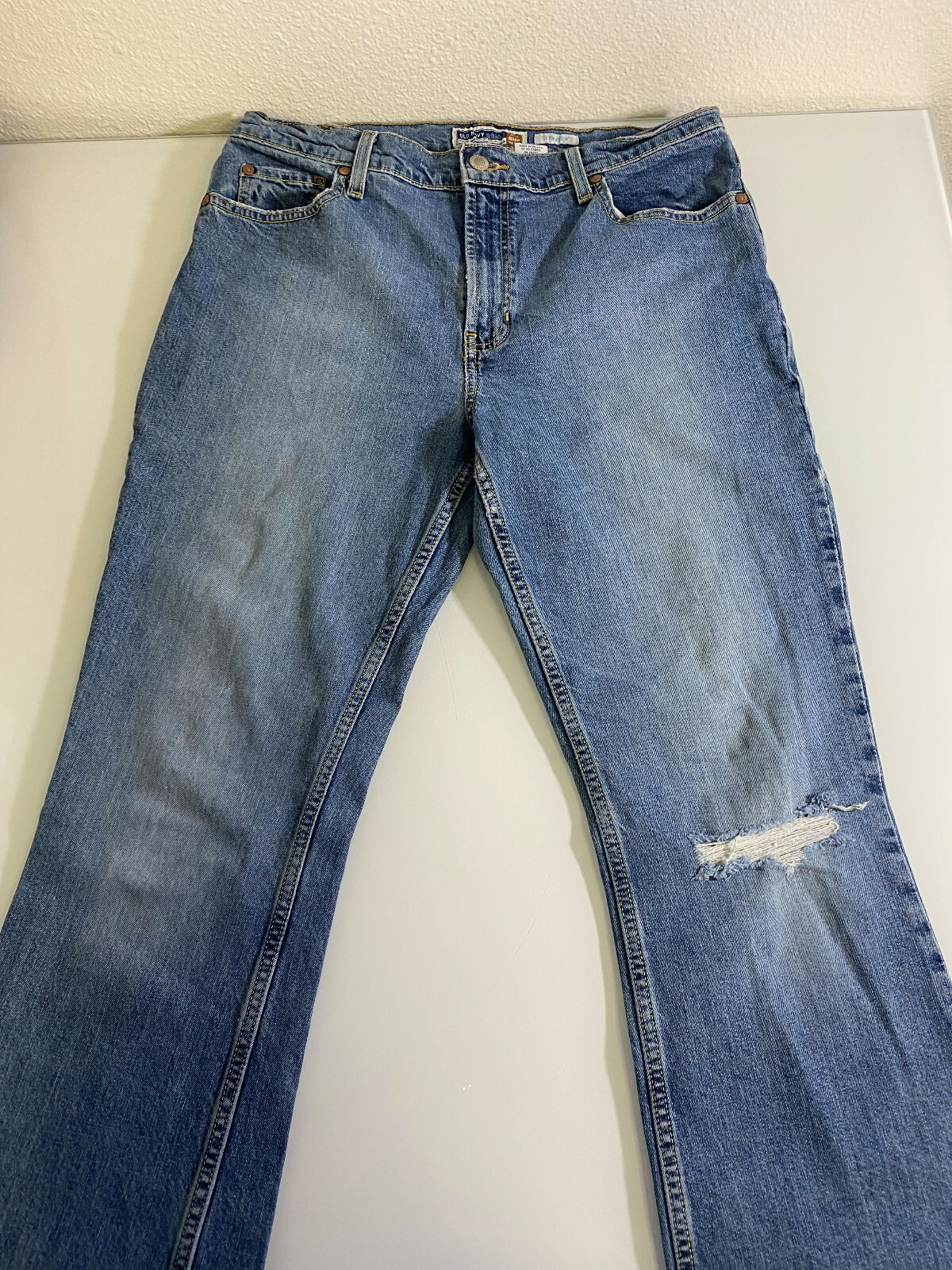 Old Navy denim OND Just Below Waist Curvy BootCut Jeans SZ 12 RN 54023