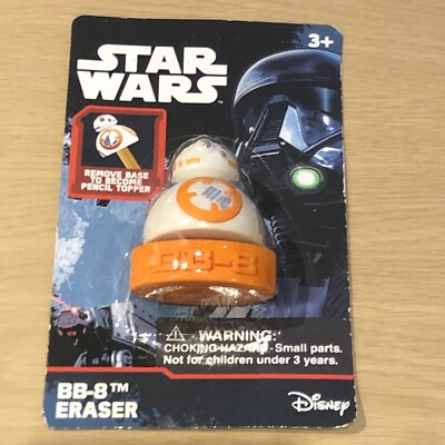 Vintage Star Wars Droid BB-8 Eraser Disney Factory Sealed