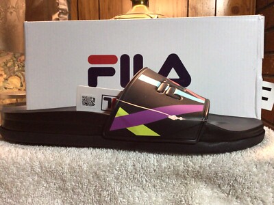 Fila Womens Drifter Lux Stripe Slides Size 11 Nice! UK
