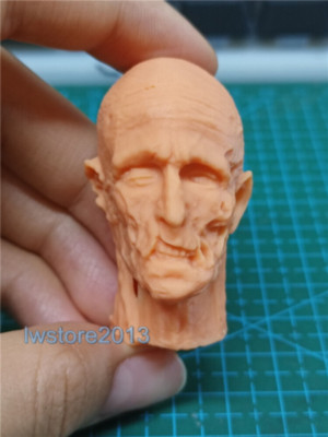 1/18 Surviving Sad Zombies Head Sculpt Carved For 3.75'' Male Action Figure Body