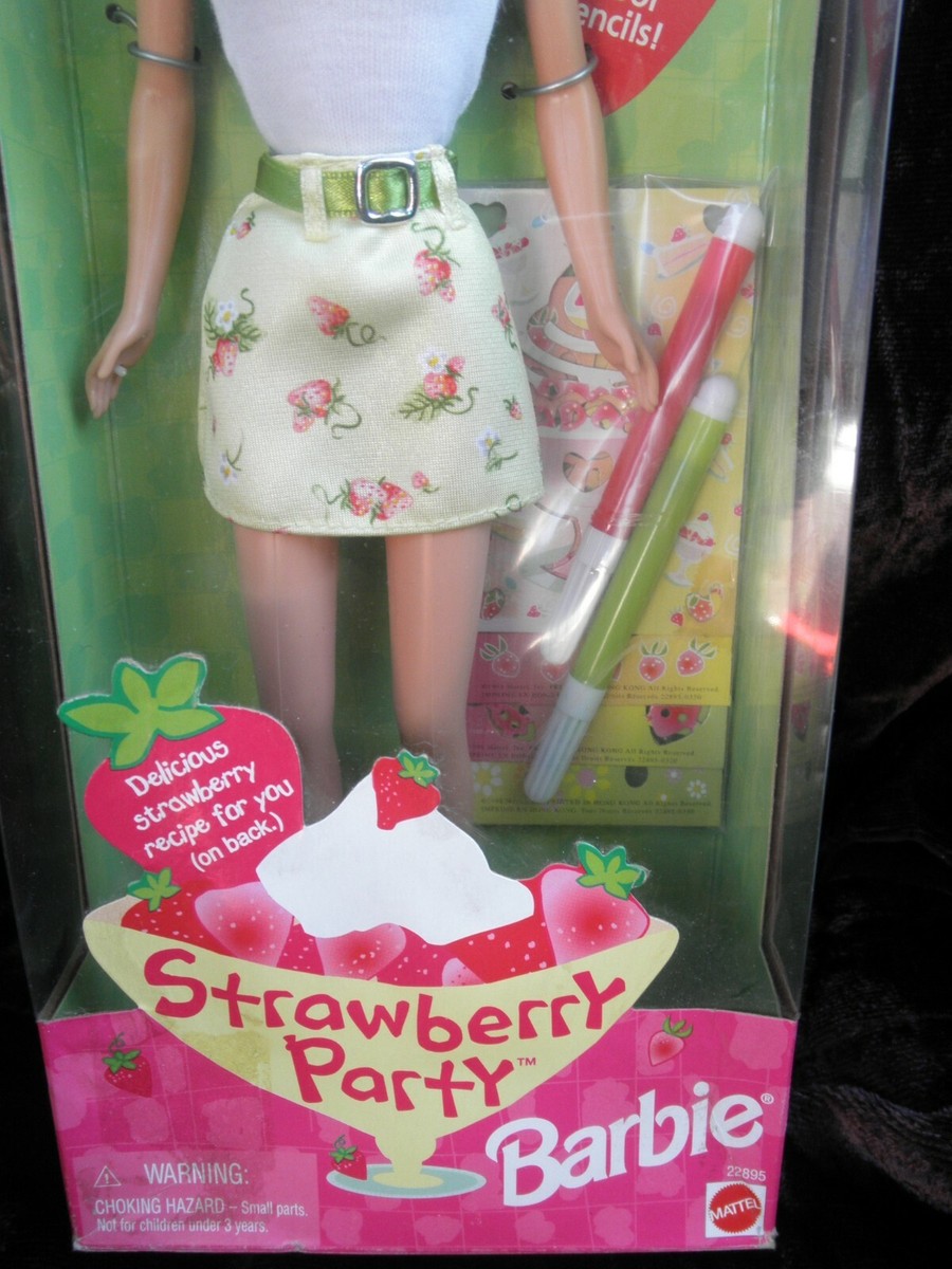 NEW 1998 VINTAGE, by MATTEL #22895, BARBIE STRAWBERRY PARTY