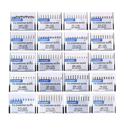 3Pack Dental Fresas de Diamante Taladros para Alta velocidad Pieza de Mano
