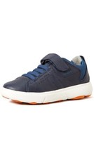 Image of GEOX Nebcup Junior Boys Navy/orange Leather Casual Shoes Sneakers Trainers UK11