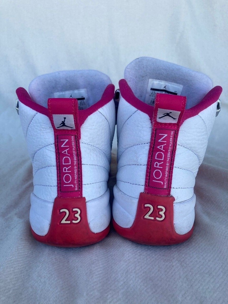 Air Jordan 12(US) ホワイト/ピンク ハイカットシューズ Air Jordan 12 Retro GG Vivid Pink US Size 4.5Y | eBay
