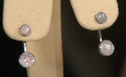 1/4 ctw Micro Pave Diamond Ear Jacket Earrings STERLING — photo 2