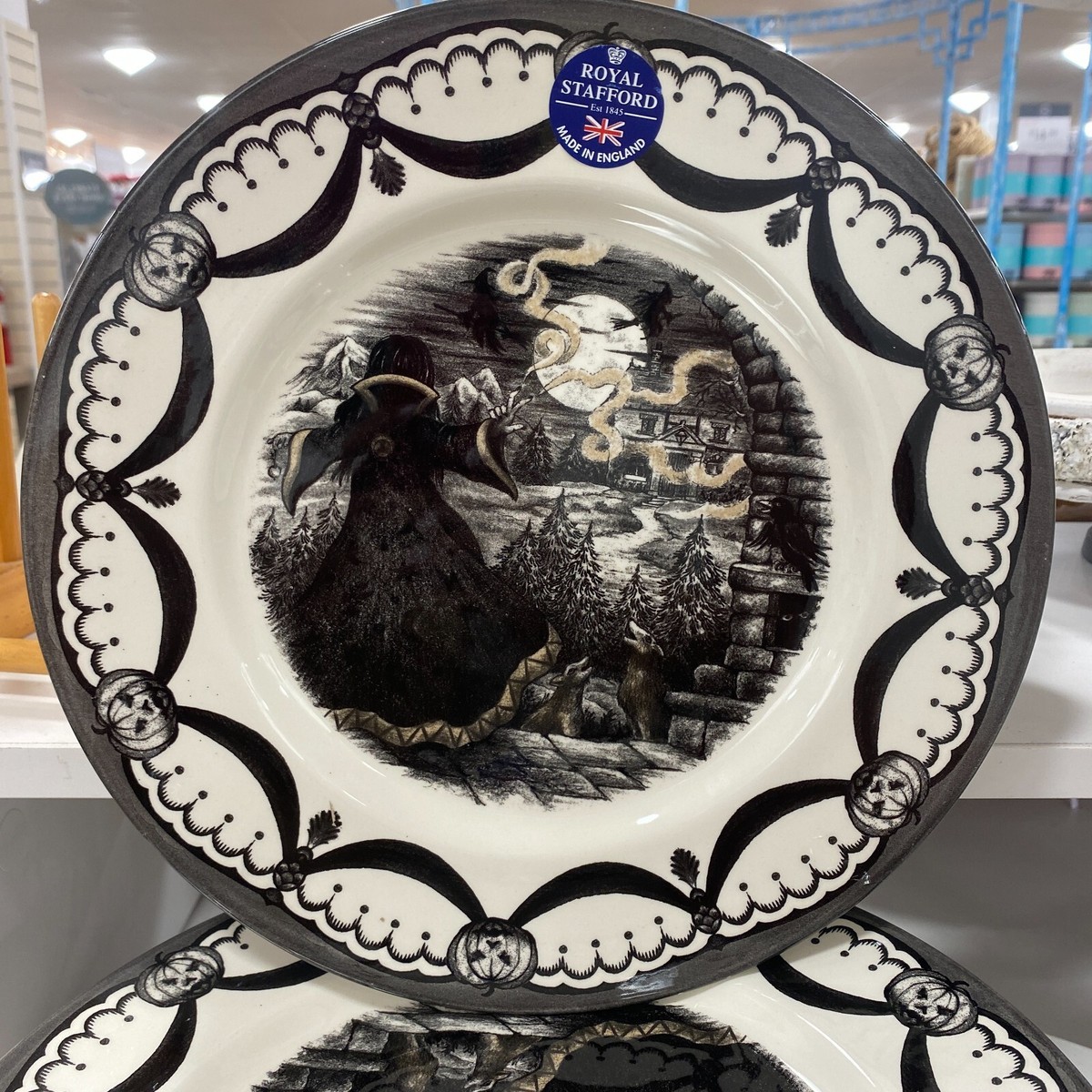 Royal Stafford Halloween Guardian Sorcerer Moon Witch 11” Dinner