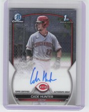 2023 Bowman Chrome #CPA-CH Cade Hunter Chrome Prospect Autographs