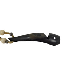 Vintage Wood Duck Teal Call Whistle circa 1950 Rawhide Neck Strap Painted Eyes