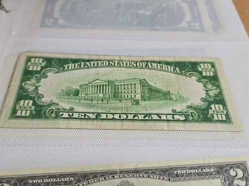 RARE 1928-B $10 DOLLAR BILL FEDERAL RESERVE GREEN NOTE US TEN DOLLAR - Picture 4 of 6
