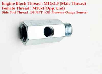 M14x1.5 UNIVERSAL ÖLDRUCKMESSER ADAPTER T-STÜCK FÜR 1/8NPT MESSGERÄT / ABSENDER