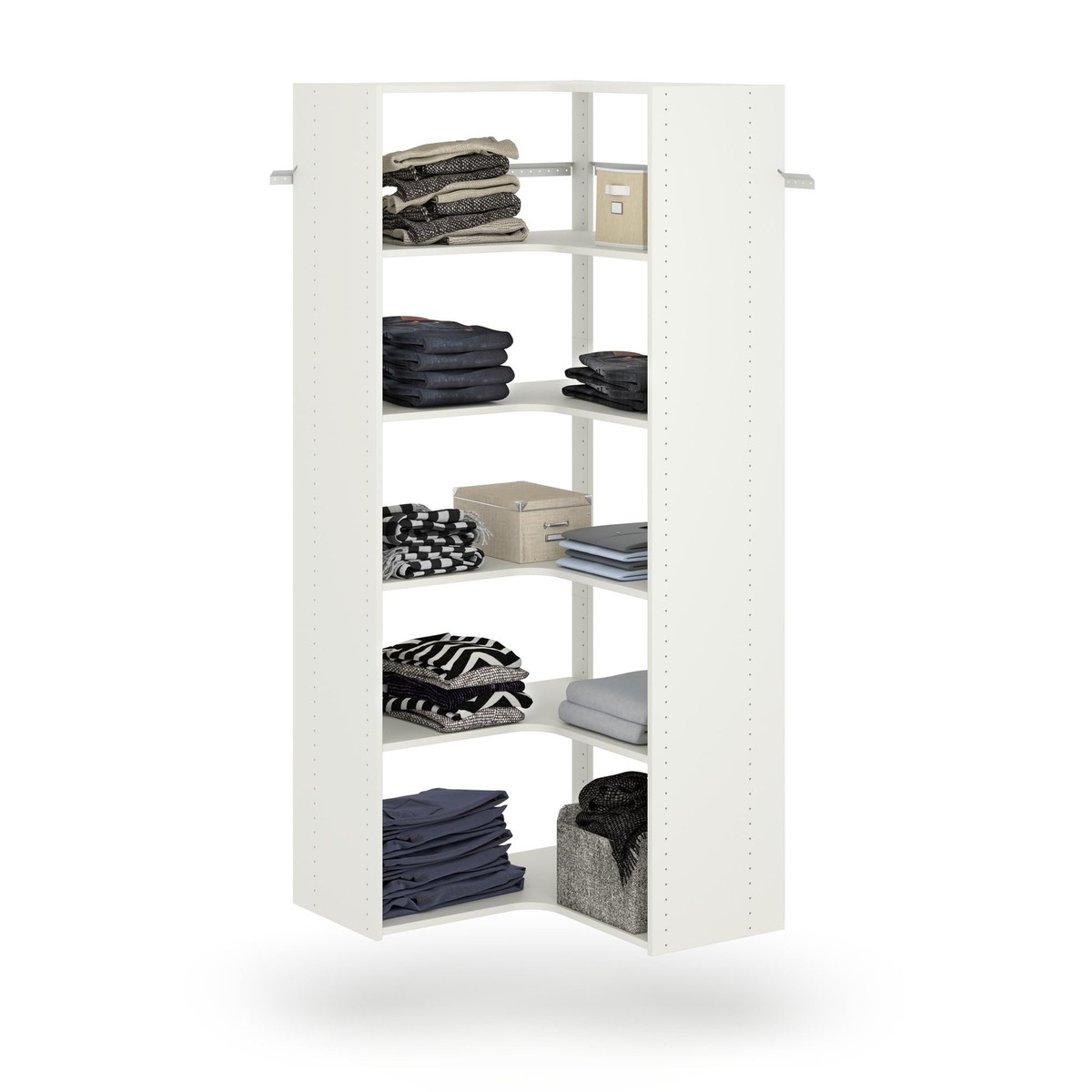 Closet Evolution 30 W Organizer Corner Wall-Mounted Closet
