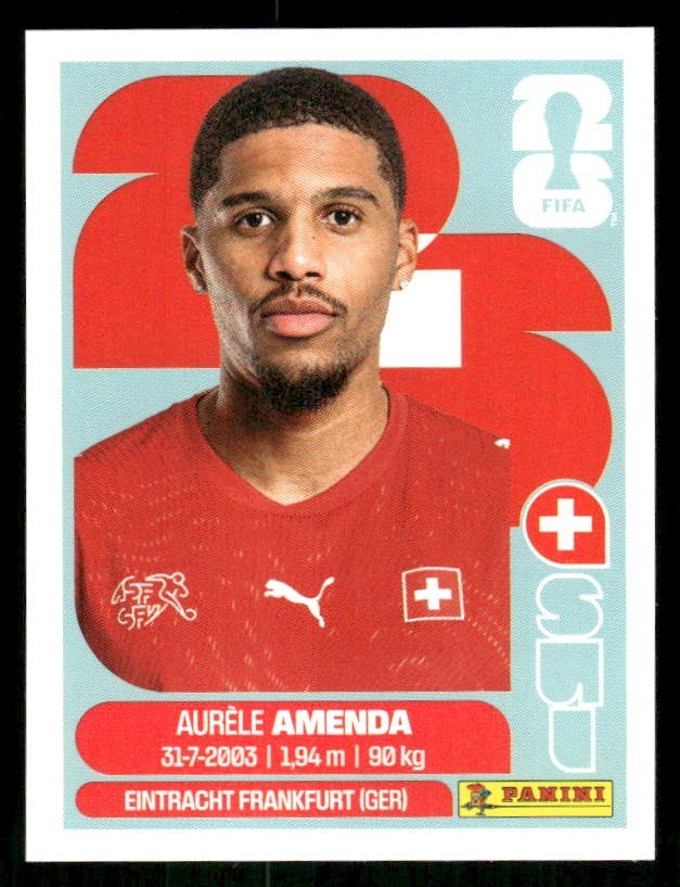 2026 Panini FIFA World Cup Stickers #SUI7 Aurèle Amenda